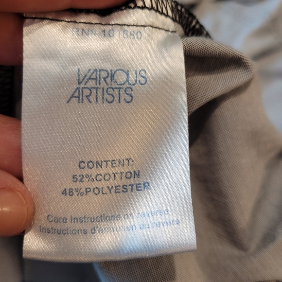 VARIOUS ATISTS,MENS LIGHT GREY DISTRESSED button-down short sleeve shirt XL - Picture 7 of 8